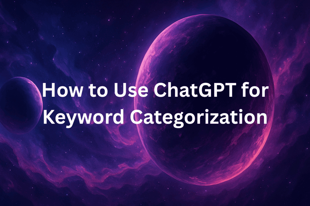 How to Use ChatGPT for Keyword Categorization, Graph Insights & AI Chart Generation